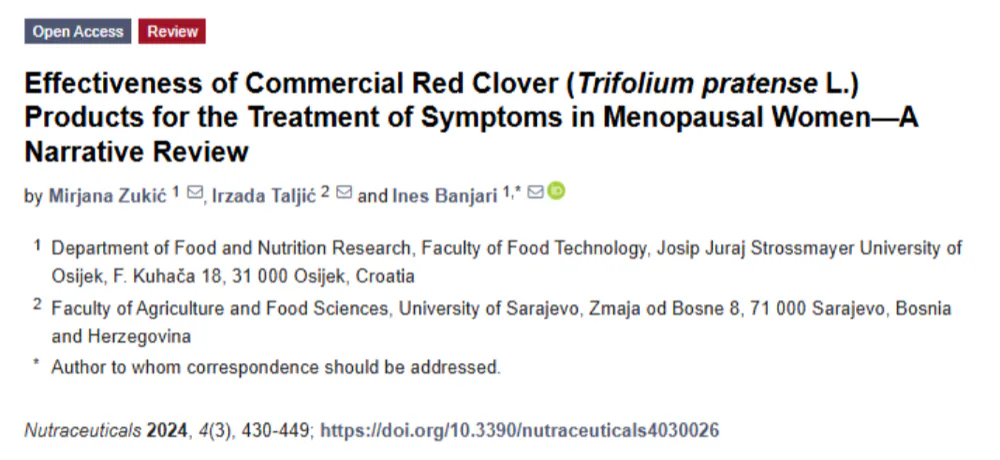 Studie: Effectiveness of Commercial Red Clover Products